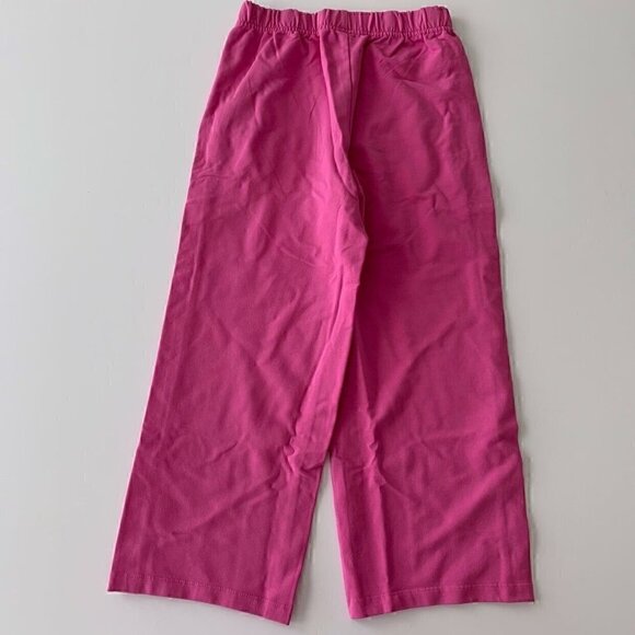 Hanna Andersson Girl Pink Wide Leg Pants In French Terry 5T - Picture 5 of 7